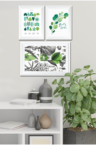 Cadran Parçalı Çerçeve Görünümlü Mdf Tablo Seti DNS