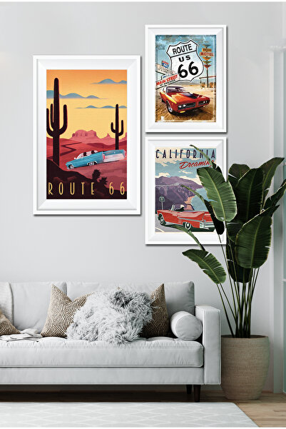 Cadran Parçalı Çerçeve Görünümlü Mdf Tablo Seti DNS