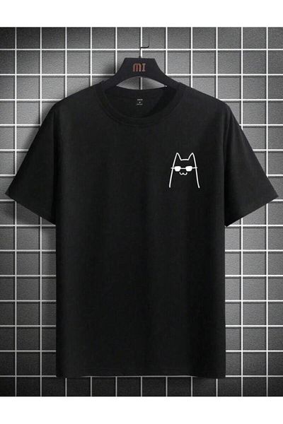 khufu Tricou oversize NEGRU cu imprimeu CAT