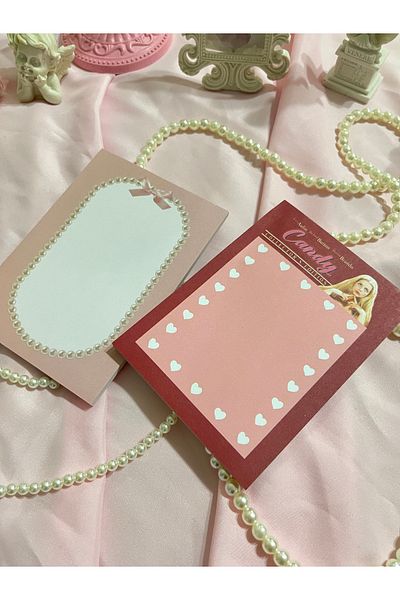 merccuri crafts طقم دفتر ملاحظات مكون من قطعتين A6-A6 مع غراء كوكيت