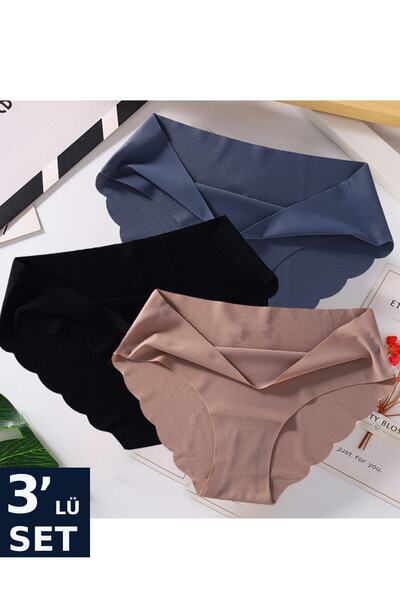 BENİMOLMALI Gerçek Lazer Kesim Dikişsiz Külot 3'lü Set Dikişsiz Kilot Iz Yapm...