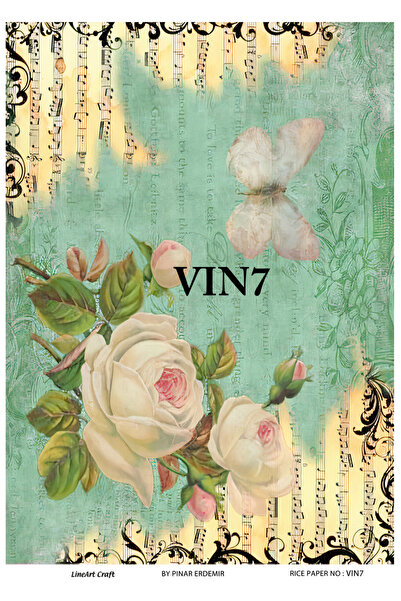 LİNEART Vin7- 29X42Cm Brass Decopage Paper