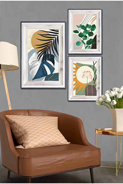 Cadran Parçalı Çerçeve Görünümlü Mdf Tablo Seti DNS