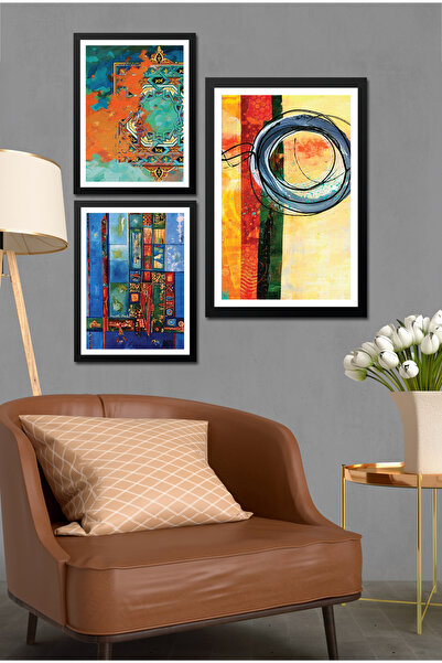 Cadran Parçalı Çerçeve Görünümlü Mdf Tablo Seti DNS