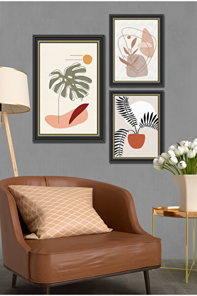 Cadran Parçalı Çerçeve Görünümlü Mdf Tablo Seti DNS