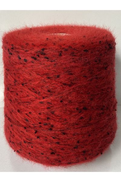 göçer Wool acrylic red with black leopee visual net 820g