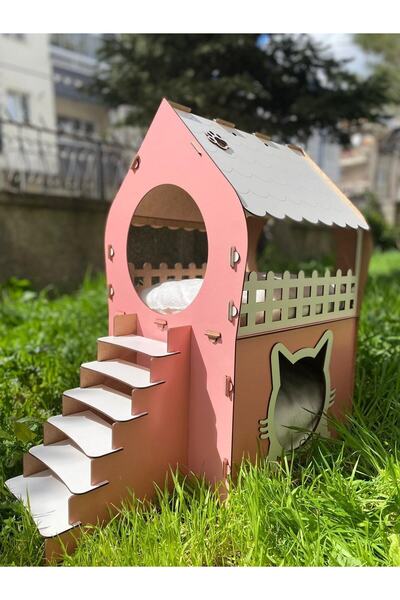 2 Katlı Kedi Evi 5kg Üzeri Kediler Için Uygun Xl Model