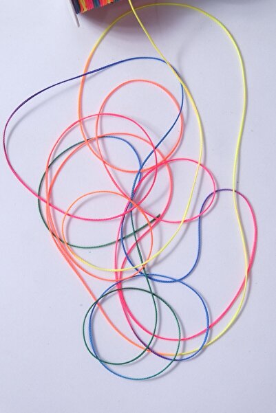 Eskişehir hobi sanat 1 Mm 100 Metre Multicolor Renk Ince Paraşüt Ipi Makrome Bileklik Ipi Kolye Takı Tasarım Ipi