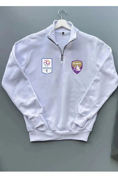 Pisa Art Φούτερ AL-Ain F.C Μισό φερμουάρ με όρθιο γιακά με προσαρμοσμένο σχέδιο της Προ Λιγκ των Ηνωμένων Αραβικών Εμιράτων
