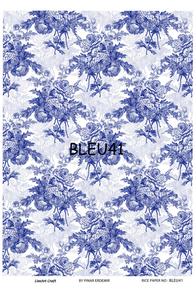 LİNEART Pirinç Dekopaj Kağıdı No:BLUE41- 29X42cm