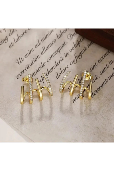 İlraysa Çoklu Görünümlü Zirkon Taşlı Küpe