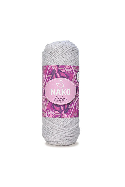 NAKO Lidya Simli Örgü Ipi 98757 Gümüş Gri