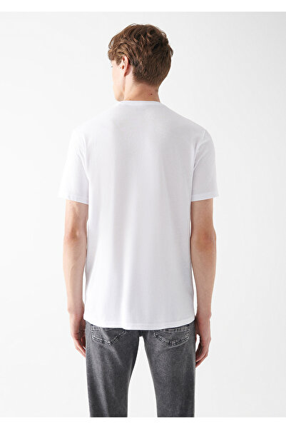 Mavi Λογότυπο Λευκό T-Shirt Slim Fit / Slim Fit 065168-620