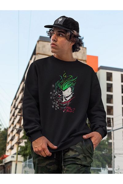 MAGORS STIL-X JOKER PRINT, ΠΟΔΗΛΑΤΙΚΟ ΛΑΙΜΟ, ΒΑΜΒΑΚΙ, ΜΑΥΡΟ ΧΡΩΜΑ OVERSIZE ΦΟΥΤΕΡ