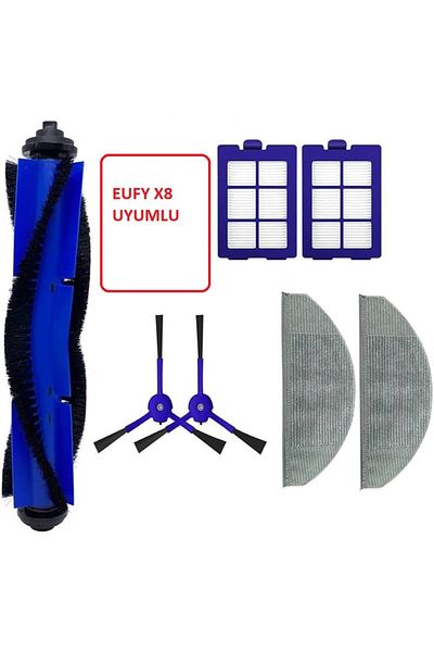 LİN GRUP Anker Eufy X8 - Compatible Filter, Brush and Mop Mop Set