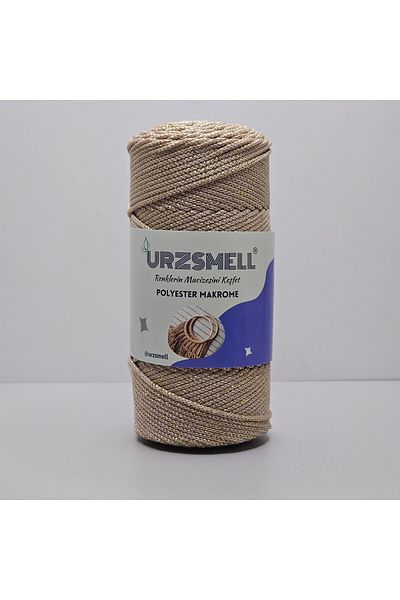 urzsmell Glitter Polyester Macrame 200gr, 250mt, No. 4Thread Plate, Bag and Accessory Thread