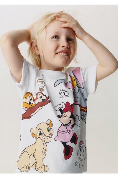 Pink Hippo Kids Character Printed T-Shirt and Leggings Girl's Top and Bottom Set
