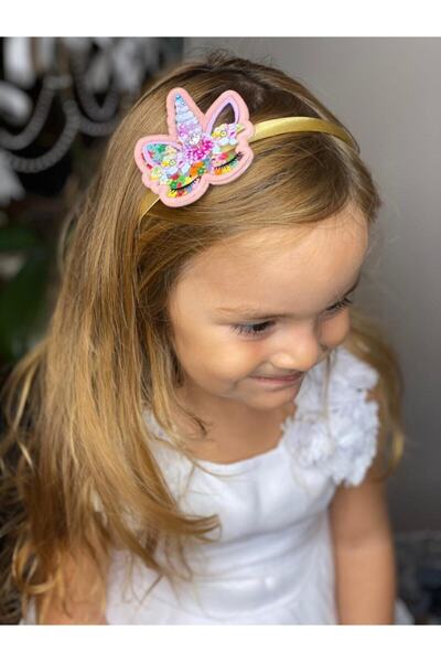 QUEEN AKSESUAR Coroană pentru copii cu unicorn mare în 3 dimensiuni, din plex...