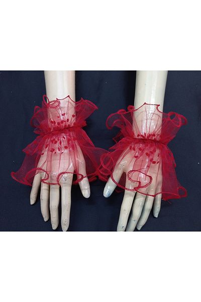es moda shop Almira tulle cuff bracelet red