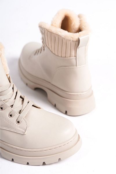 Papuçlarım Ghete de damă Lordi Beige Mate din piele