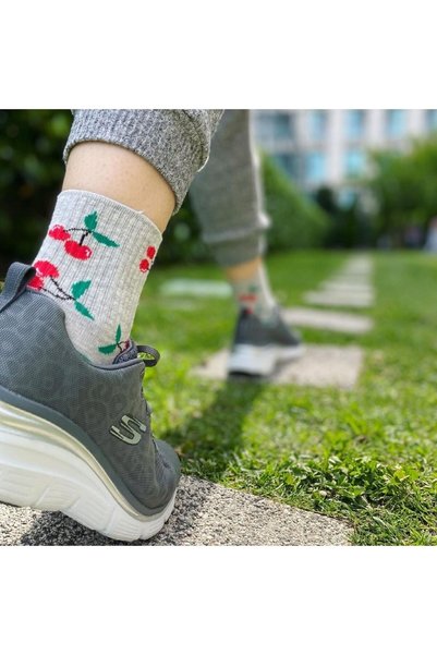 hogso Fruit Patterned 3-Piece Women's Socks