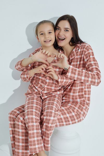 STRAWBERRY ПАМУЧЕН ПИЖАМЕН КОМПЛЕКТ С КОПЧЕТА