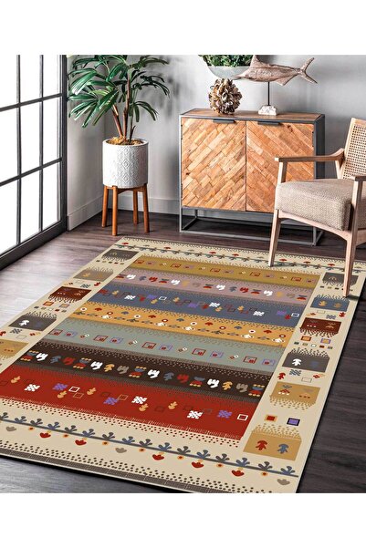 FABBHOME Modern Dijital Baskı Dört Mevsim Yıkanabilir Kaymaz Taban Salon Halı...