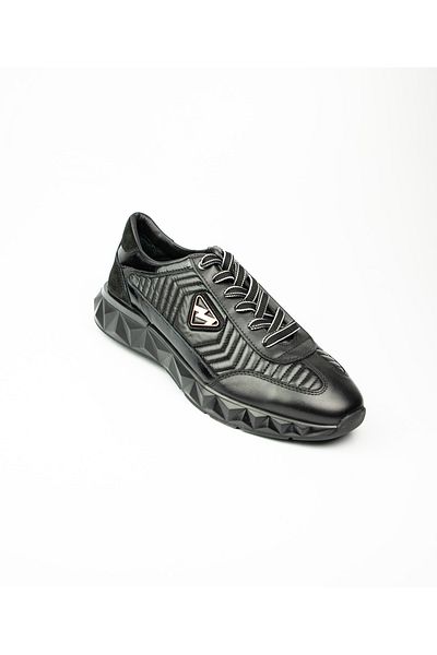 MARCOMEN 19498 Black Leather Men's Casual Shoes