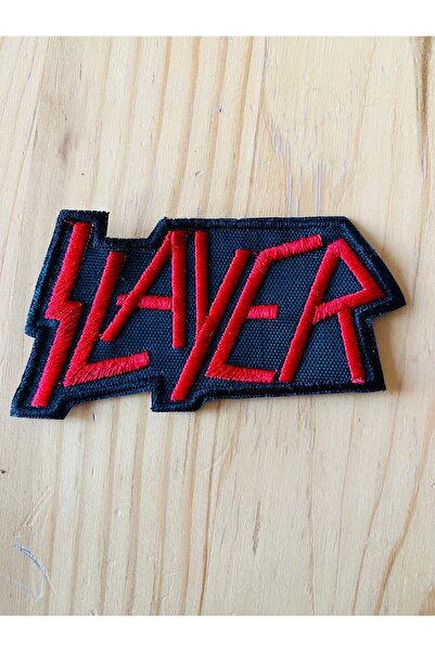icase رقعة حجاب مطرزة بشعار Slayer (10 × 4.5 سم)