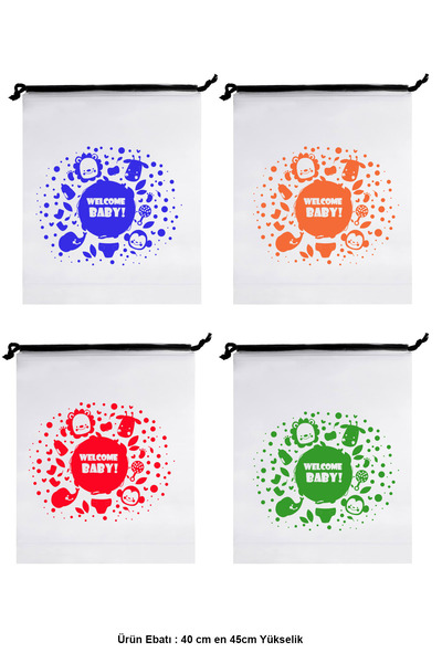 Woys Bags 4 Adet - Su Geçirmez Islak Mayo, Kirli Bez Taşıma Torbası, Çok Amaç...