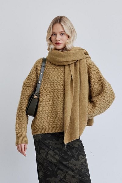 Manuka EșARFĂ CU TEXTURA MOALE COZY GALBEN