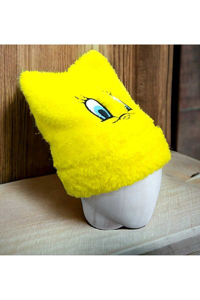 sngl Children's Plush Hat with Eyes 4-10 Years