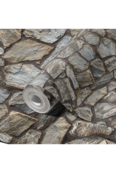 Adawall Roka 23114-3 Doğal Taş Desenli Düz Sade Duvar Kağıdı