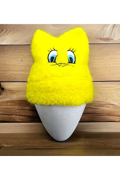 sngl Children's Plush Hat with Eyes 4-10 Years