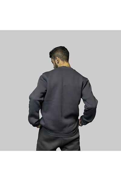 Zec Style Men's Fleece Basic Sweatshirt 3 Thread Raised Sweatshirt