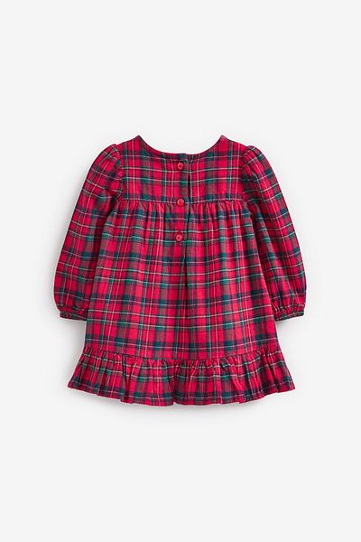 Next Baby 100% Cotton Red Plaid Dress