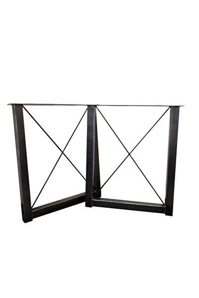 Abronya Masa Ayağı Siyah Metal Profil Masa Ayağı Çalışma Masası Ayağı