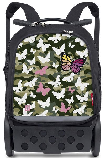 Nikidom حقيبة يد لطلاب المدارس المتوسطة مع حزام قابل للطي لحقيبة X Large / Butterfly Camo