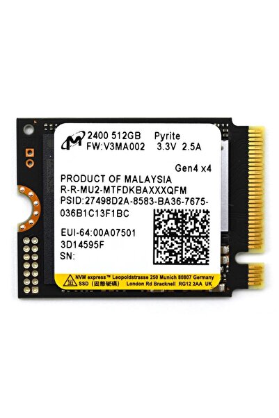 Micron 2400A 512GB M.2 2230 NVMe SSD