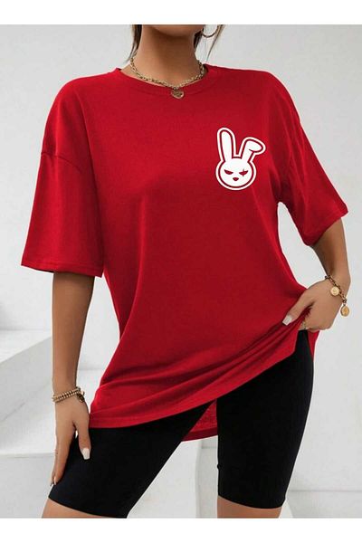 TEKİŞ TEKSTİL Crew Neck Oversize Tsihrt