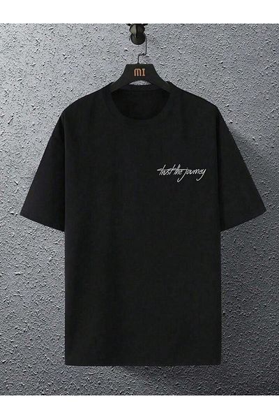 AFROGİYİM Μπλουζάκι Unisex Monalisa Journey μπροστά και πίσω με στάμπα Oversize