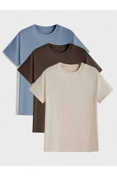 AFROGİYİM Μπλουζάκι Unisex Απλό Unprinted Cotton Oversize