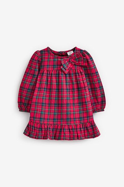 Next Baby 100% Cotton Red Plaid Dress