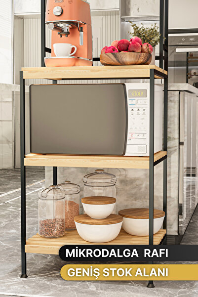 Bino Çok Amaçlı Dolap Mutfak Bangosu Mikrodalga Fırın Rafı Sofra Servis Sunum Düzenleyici Organizer