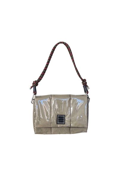 YOURHANDBAGS Mink Candy Bag - Khaki Pink with Rope Strap