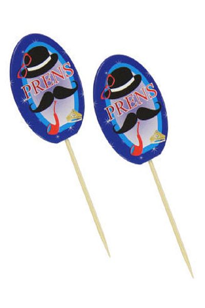 Kazanabil 20-Piece PRINCE WRITING OVAL SHAPE PARTY SHARDS FOR BOYS