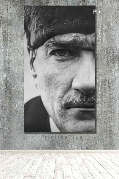 PrintiesPlus Dekoratif Atatürk Portresi Kanvas Tablo Dekoratif Canvas Tablo 12