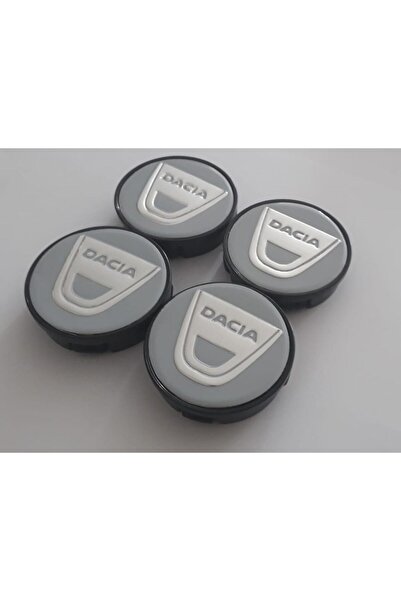 DURU DORUK Jant Göbeği Dacia 55/52 (52mm Yuva) 4'lü Set Silver Uyumlu