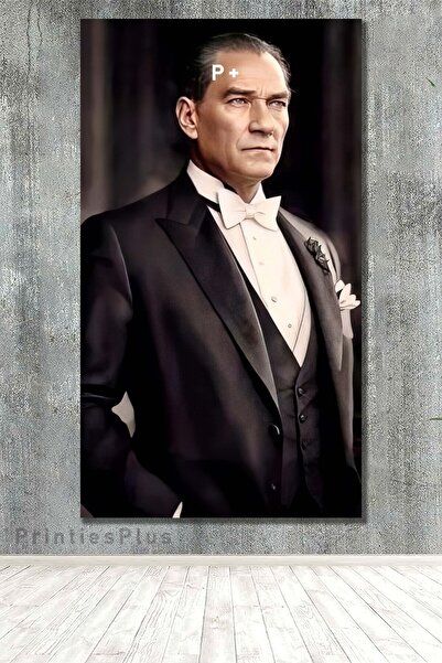 PrintiesPlus Dekoratif Atatürk Portresi Kanvas Tablo Dekoratif Canvas Tablo 14