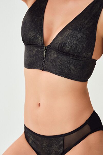 Dagi Σετ μπικίνι Τρίγωνο με μαύρο φερμουάρ